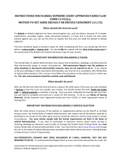 MOTION TO SET ASIDE DEFAULT OR DEFAULT