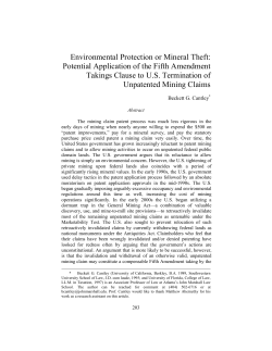 Environmental Protection or Mineral Theft