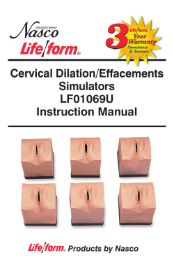 Cervical Dilation/Effacements Simulators LF01069U Instruction