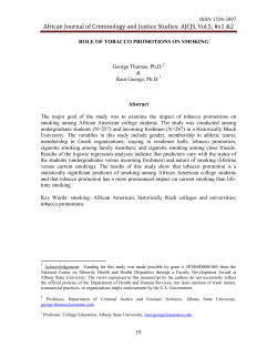 African Journal of Criminology and Justice Studies: AJCJS, Vol.4, No.1