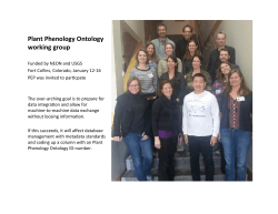 Plant Phenology Ontology working group