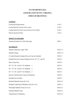 standard details goochland county, virginia index of drawings