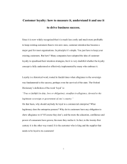 Customer loyalty: how to measure it, understand it and
