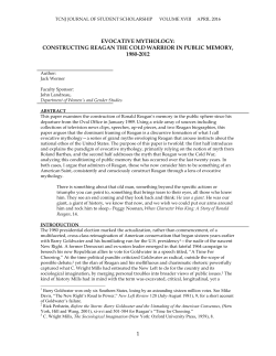 Evocative Mythology - Journal of Student Scholarhip