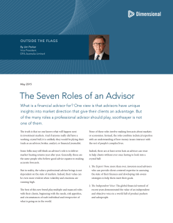 The Seven Roles of an Advisor