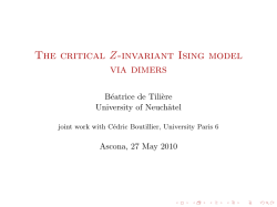 De Tilière: The critical Z-invariant Ising model via dimers