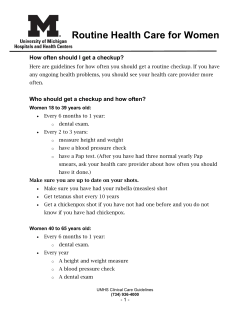 Routine Health Care for Women