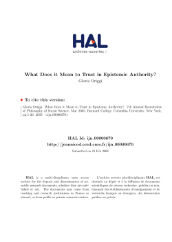 What Does it Mean to Trust in Epistemic Authority?