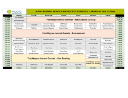 Program Schedule in Grid Format