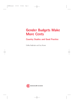 Gender Budgets Make More Cents