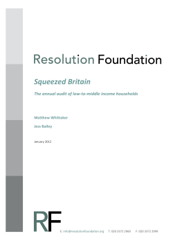 Squeezed Britain - Resolution Foundation