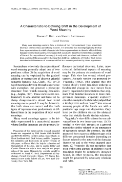 A Characteristic-to-Defining Shift in the Development of Word Meaning