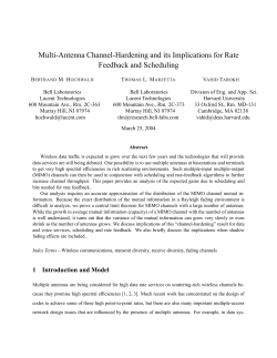 Multi-Antenna Channel-Hardening and its