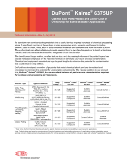 DuPont&trade; Kalrez&reg; 6375UP Optimal Seal Performance and Lower