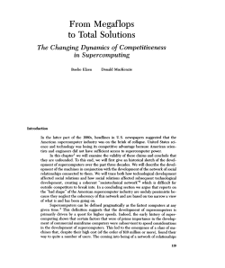 From Megaflops to Total Solutions