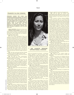 Profile in Tank Magazine - Frances Ya