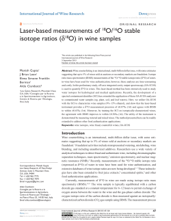 laser-based measurements of 18O/16O stable isotope ratios (&delta;18O