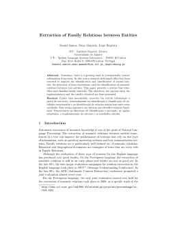 Extraction of Family Relations between Entities