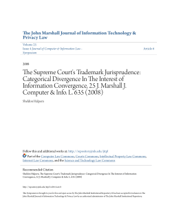 The Supreme Court`s Trademark Jurisprudence