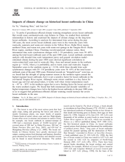 Impacts of climate change on historical locust outbreaks in China