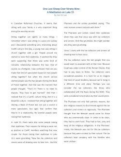 One Lost Sheep Over Ninety-Nine A Meditation on Luke 15