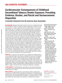 Cardiovascular Consequences of Childhood Secondhand Tobacco