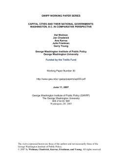 Capital Cities and their National Governments