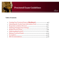 Proctored Exam Guidelines