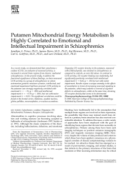 Putamen Mitochondrial Energy Metabolism Is Highly