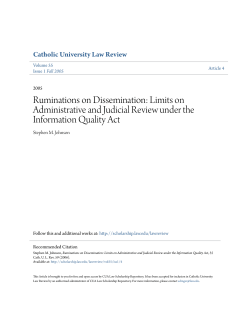 Limits on Administrative and Judicial Review under the Information