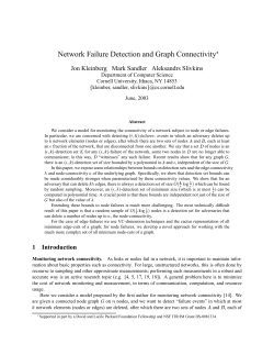 Network Failure Detection and Graph Connectivity &iexcl; 7