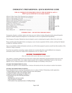 emergency preparedness: quick response guide