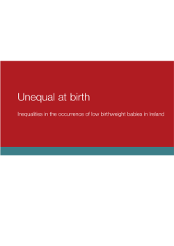 Unequal at birth - Institute of Public Health in Ireland