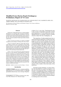 Modified Extra Dartos Pouch Orchiopexy