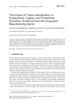 The Impact of Trade Liberalization on Employment, Capital, and