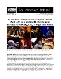 JAZZ 100: Celebrating the Centennial Birthdays of Dizzy, Ella