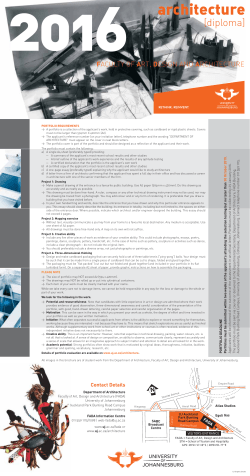 architecture - University of Johannesburg