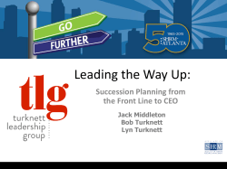Succession Planning: - Turknett Leadership Group