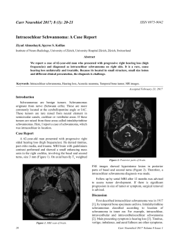 Intracochlear Schwannoma: A Case Report