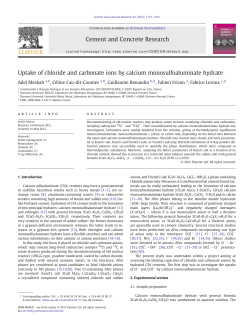 Uptake of chloride and carbonate ions by calcium