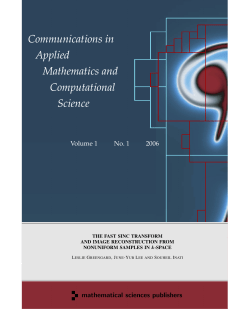The fast sinc transformand image reconstruction fromnonuniform