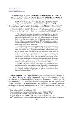 Clustering South African households based on their