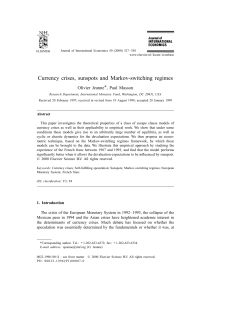 Currency crises, sunspots and Markov-switching