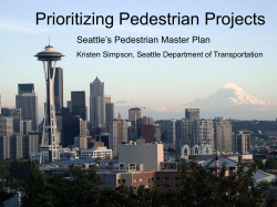 Prioritizing Pedestrian Projects