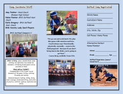 Camp Coordinator/Staff Amy Pointer&ndash; Head Coach
