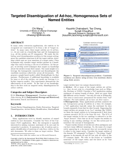 Targeted Disambiguation of Ad-hoc, Homogeneous Sets of Named