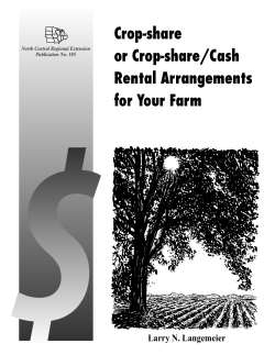 Crop Share / Cash Rental Arrangements