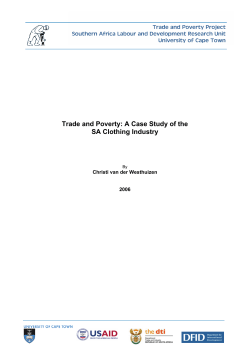 Trade and Poverty: A Case Study of the SA Clothing Industry