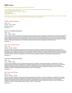 Course List With Descriptions