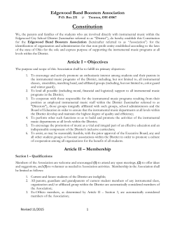 Constitution - Edgewood Band